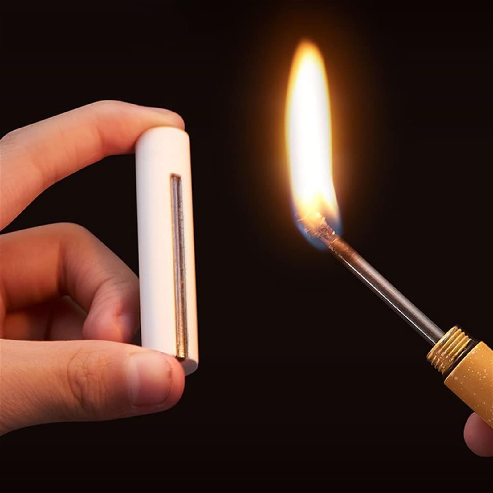 Amazon.co.jp: DYTENZYC タバコ型無限マッチ パーマッチ メタル